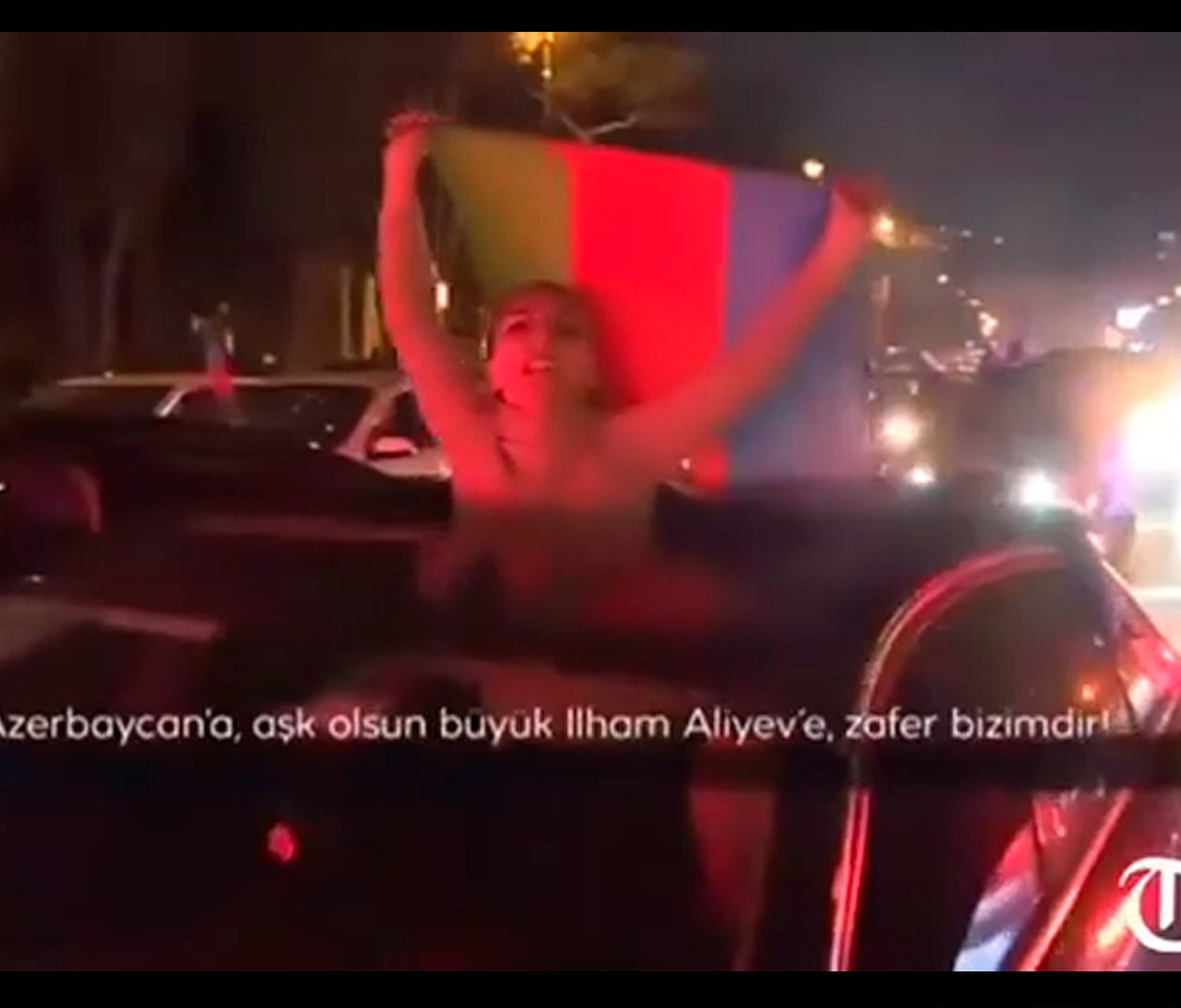 Azerbaycan Cumhurbaşkanı İlham Aliyev’in müjdeyi vermesiyle halk sokaklara döküldü.