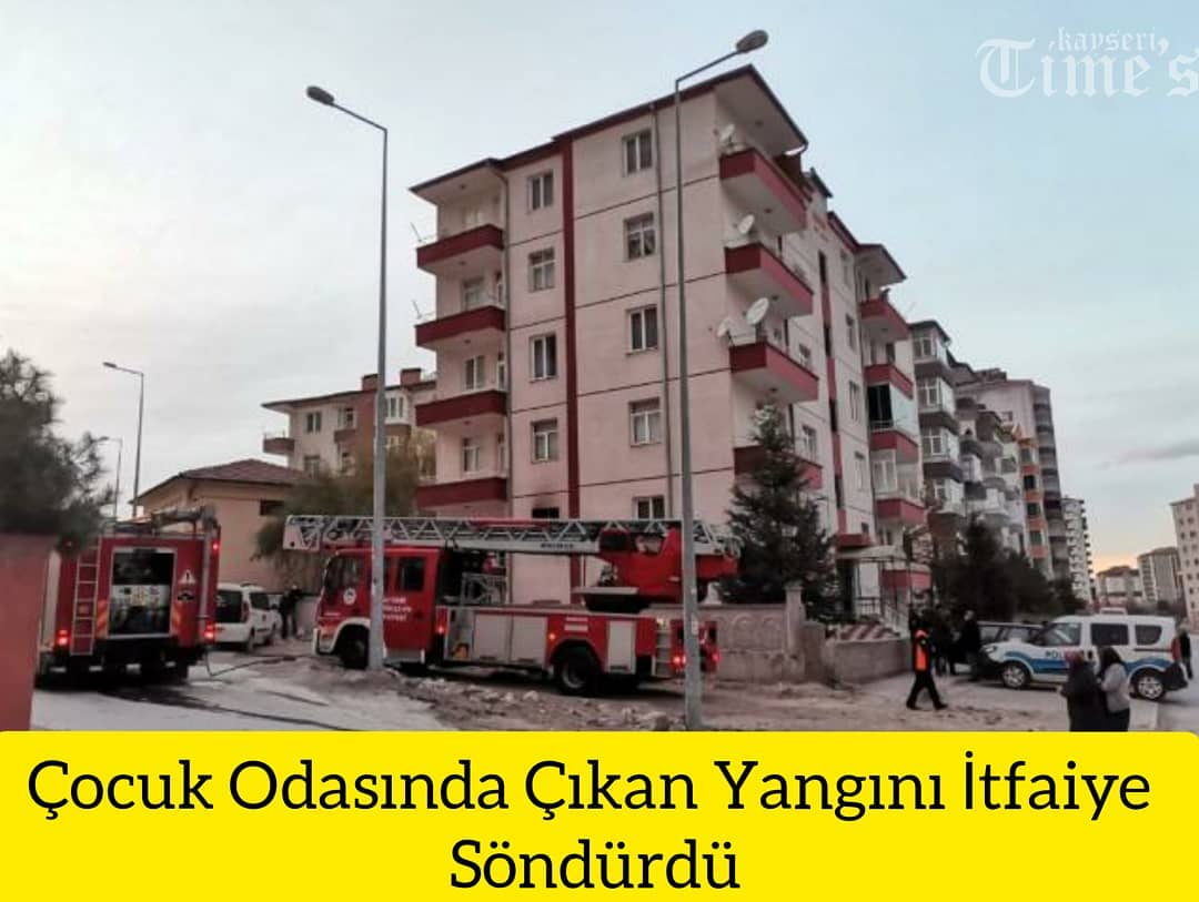 Çocuk odasında çıkan yangını itfaiye söndürdü