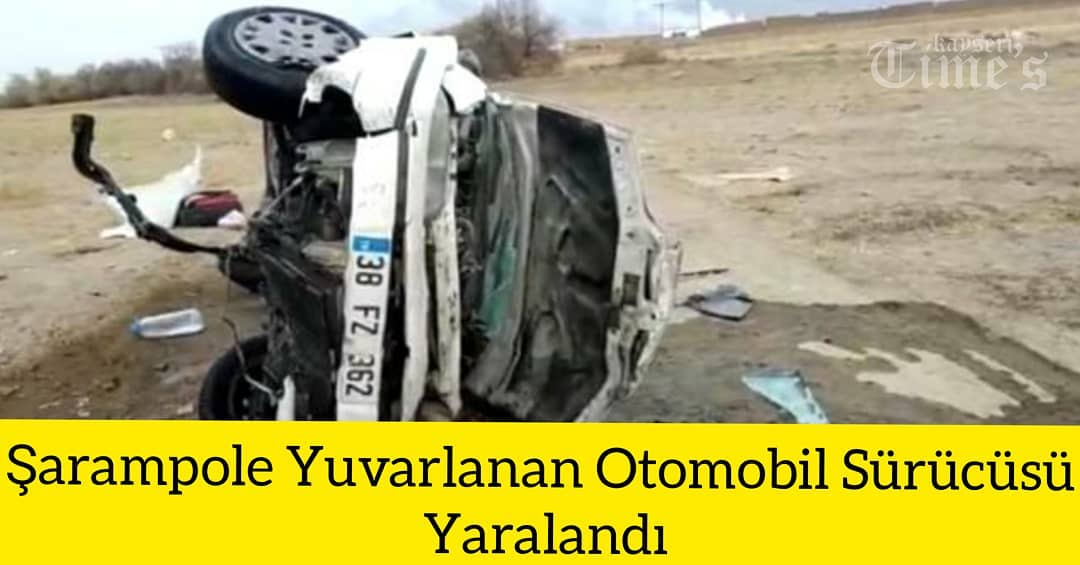 Şarampole yuvarlanan aracın sürücüsü yaralandı