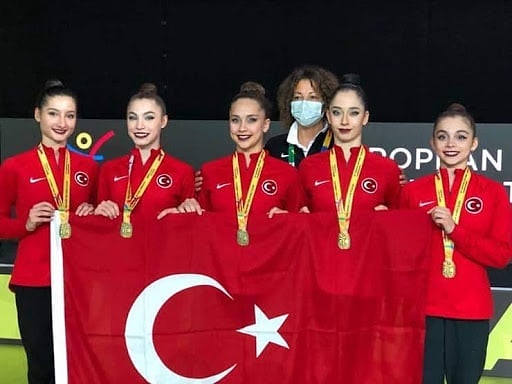 Türkiye Kadın Ritmik Cimnastik Grup Milli Takımı, Avrupa şampiyonu oldu.