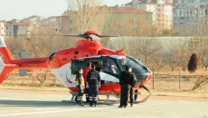 21 günlük bebeğe ambulans helikopterle sevk