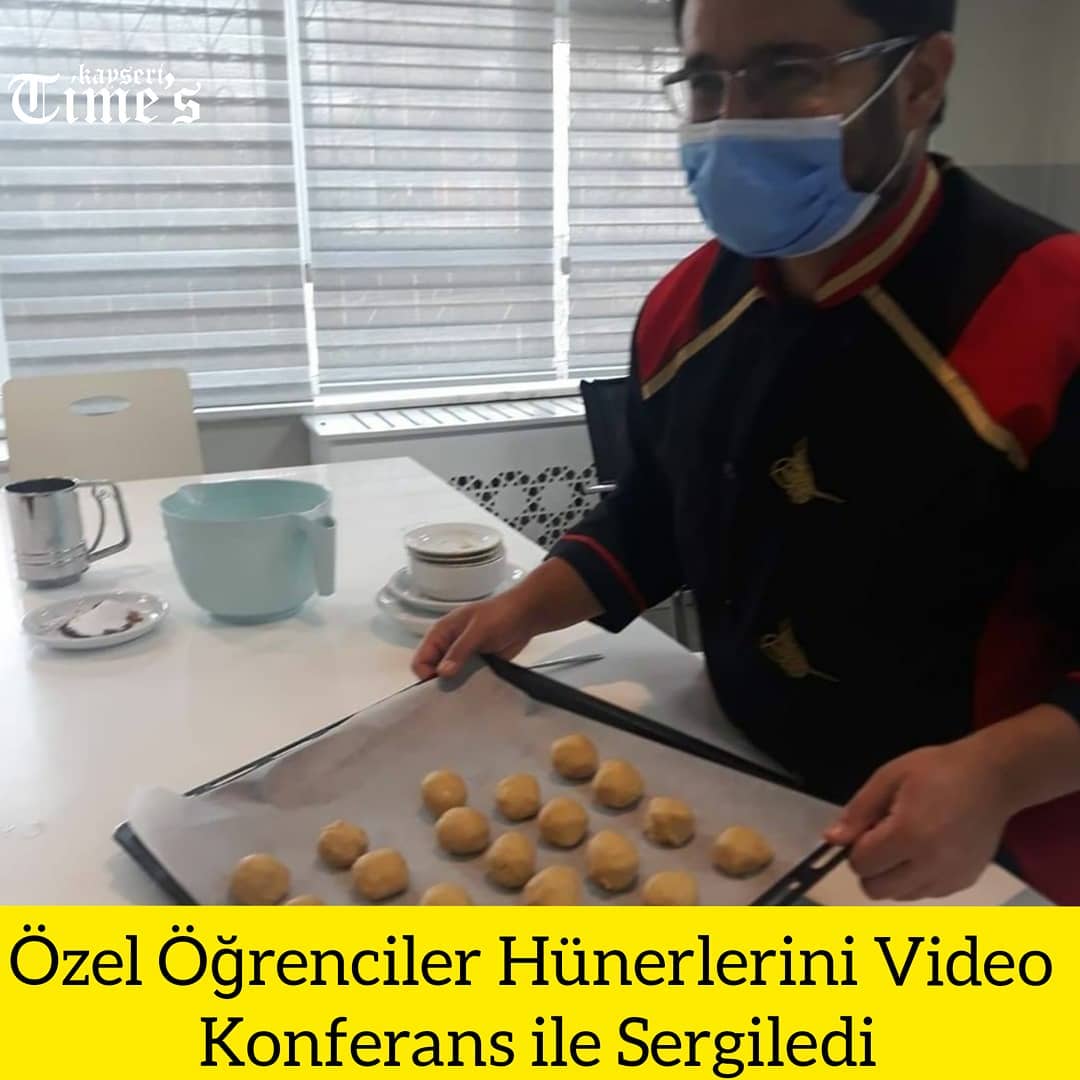 Özel öğrenciler hünerlerini video konferansla gösterdi