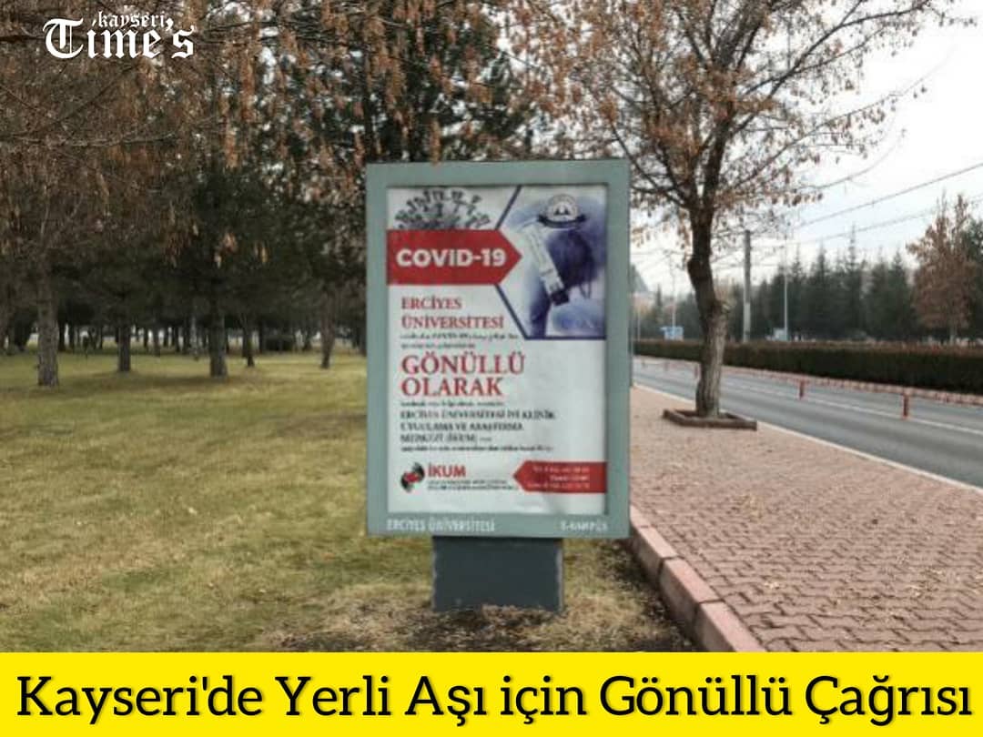Kayseri'de yerli aşı için gönüllü çağrısı