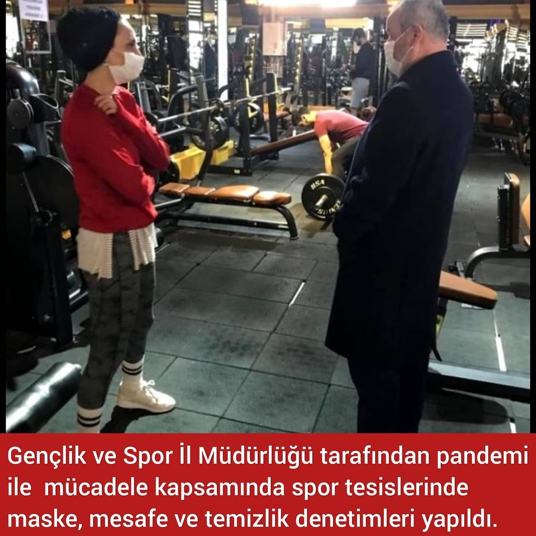 Pandemi ile mücadele kapsamında spor tesislerinde maske, mesafe ve temizlik denetimleri yapıldı