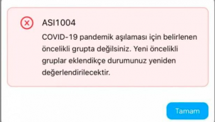 Aşı randevuları verilmeye başladı
