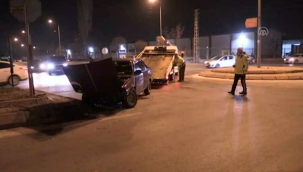 Kayseri'de bir otomobil göreve giden polis aracına çarptı 1 kişi yaralı