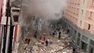 Madrid'de büyük bir patlama meydana geldi. Patlamanın neden kaynaklandığı henüz bilinmiyor.