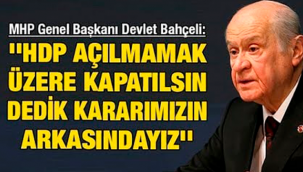 MHP Lideri Devlet Bahçeli çağrısını yineledi: 'HDP kapatılsın'