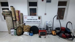 Kayseri il jandarma komutanlığı 8 faili meçhul hırsızlık olayının şüphelisi 2 kişi yakaladı