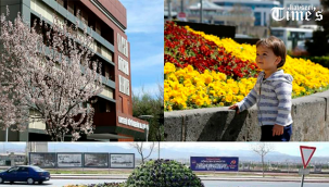 Kayseri Büyükşehir Belediyesi ilkbaharın yüzünü göstermesiyle şehrin en işlek caddelerini rengarenk çiçeklere donatmaya başladı