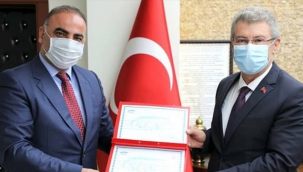 Kayseri Şeker'e teşekkür plaketi