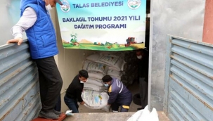 Talas Belediyesi çiftcilere 18 ton baklagil tohumu dağıtıyor