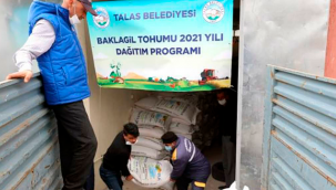 Talas Belediyesi çiftçilere 18 ton baklagil tohumu dağıtıyor