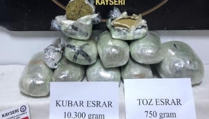 11 kilo esrar ele geçirildi