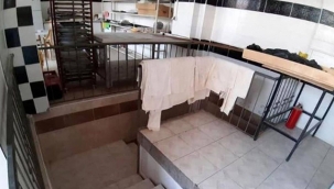 kirayı ödemedikleri iş yerinden çıkarken demirbaşları yağmalayarak, iş yerinde 300 bin TL'lik zarara neden oldu.