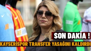Son dakika haberi... Kayserispor transfer yasağını kaldırdı