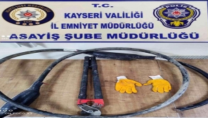 10 BİN TL DEĞERİNDE KABLO ÇALAN HIRSIZLAR YAKALANDI!