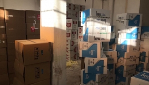 Kayseri'de polis ekiplerince bir depoda 6 milyon boş makaron ele geçirildi.