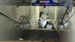 Bursa'da araç metro istasyonuna uçtu