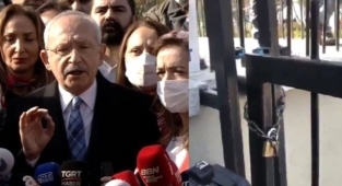 Son Dakika! Kılıçdaroğlu, MEB'e giremedi! Bakanlığın kapıları zincirlendi