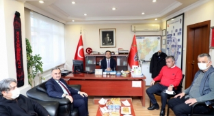 Develi protokolü güvenlik güçlerini ziyaret etti