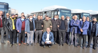 Halk otobüslerinin kaptanları eylemde
