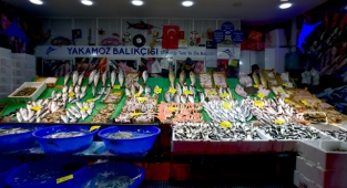 Kar, balık tezgahlarını şenlendirdi!