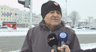 Kayseri’de kar yağışı kenti beyaza bürüdü