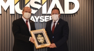 KKTC Cumhurbaşkanı Ersin Tatar, MÜSİAD Kayseri Şubesini ziyaret etti