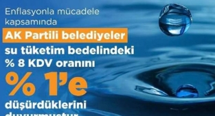 AK Partili Belediyelerden su faturalarında KDV indirimi!