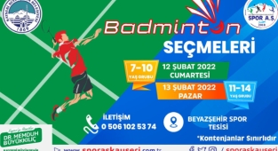 BÜYÜKŞEHİR SPOR A.Ş. ‘BADMİNTON’ SEÇMELERİ BAŞLIYOR