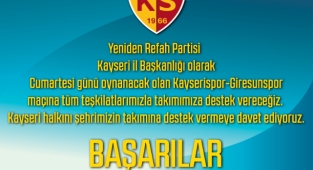 Kayserispor'a destek