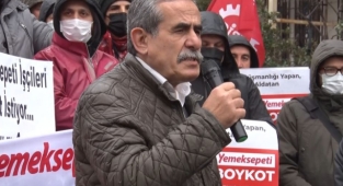 Yemeksepeti çalışanları Almanya Başkonsolosluğu önünde eylem yaptı