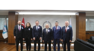 BAŞKAN BÜYÜKKILIÇ, KAYSERİ SERBEST MUHASEBECİ MALİ MÜŞAVİRLER ODASI YÖNETİMİNİ KABUL ETTİ