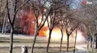 Kiev'de Rus roketi imha edildi: 1 ölü