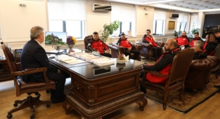ANDA ARAMA KURTARMA EKİBİNDEN BAŞKAN PALANCIOĞLU'NA ZİYARET