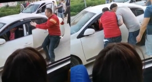 Bursa'da yol verme tartışması kameralarda