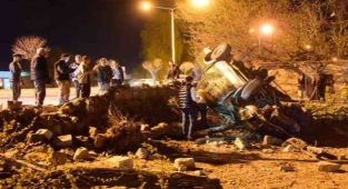 Ehliyetsiz sürücünün kullandığı araç müstakil evin bahçesine uçtu: 6 yaralı
