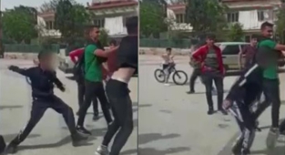 Okul önünde bıçaklı dehşet!