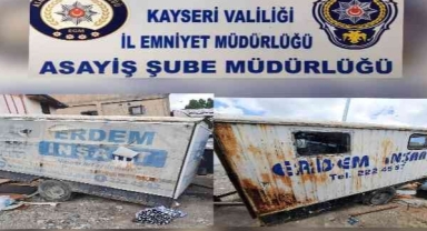 İnşaattaki konteyneri çaldılar