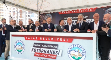 TALAS’TA MEHMET KARAMERCAN KÜTÜPHANESİ’NİN TEMELİ ATILDI