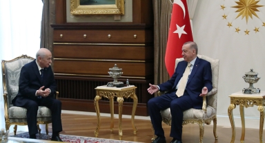 Cumhurbaşkanı Erdoğan, Beştepe'de Bahçeli'yle görüştü