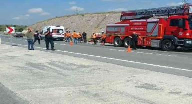 Traktör şarampole devrildi