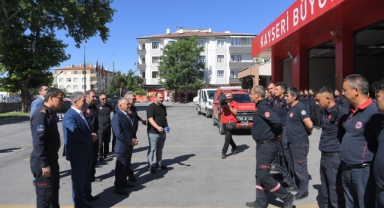 Başkan Büyükkılıç, Kahraman İtfaiye Erlerini Karşıladı