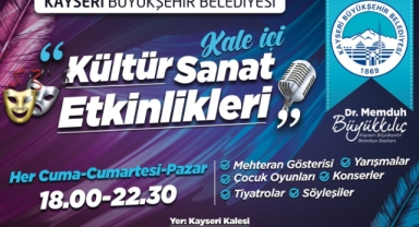 Büyükşehir'in Kültür Sanat Merkezi 'Kayseri Kalesi' Yine Dopdolu