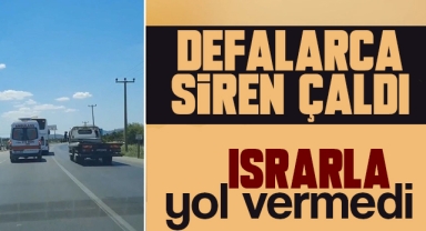 Yolcu otobüs şoförü çıldırttı siren çalan ambulansa yol vermedi