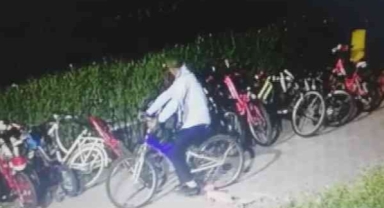 Yürüyerek geldiler, bisikletleri çalıp gittiler!