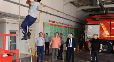 Başkan Yalçın, İtfaiye’de İncelemelerde Bulundu