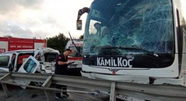 Kemerburgaz'da zincirleme kaza! 5 yaralı!