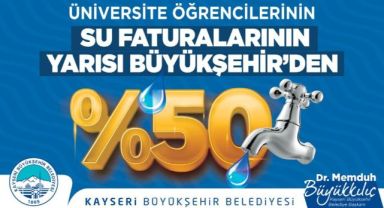 Başkan Büyükkılıç'tan Öğrencilerin Su Faturalarına Yüzde 50'lik Destek